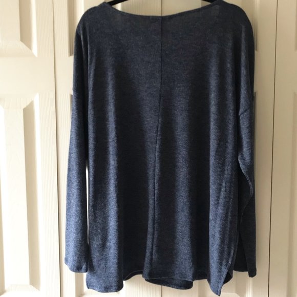 NEW Lane Bryant Mixed-Fabric Ribbed Tee 18/20 - Picture 6 of 10